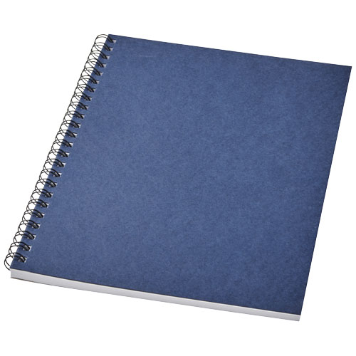 Carnet de notes publicitaire à spirales A5 Desk-Mate® Bleu foncé